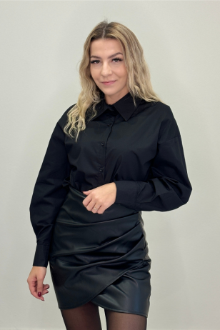 Oversize dámska košela čierna