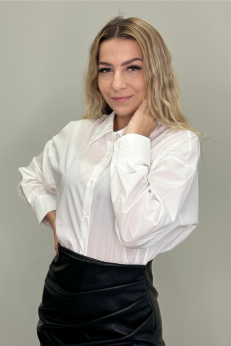 Oversize dámska košela biela