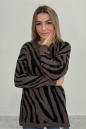 Dámsky pulóver zebra sivý
