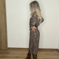 LIVANS šaty s leopardím vzorom a opaskom